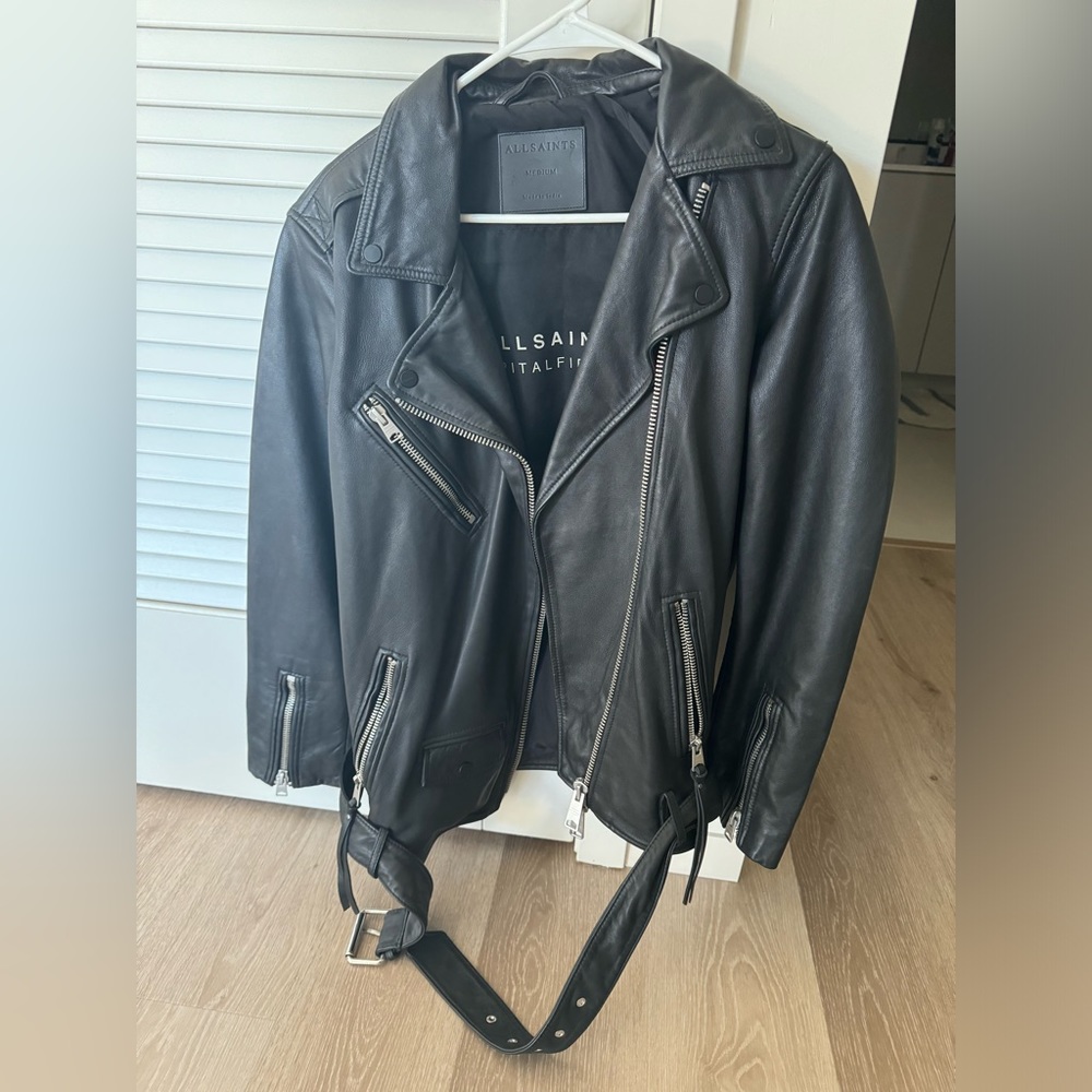All Saints Moto Real Leather Jacket